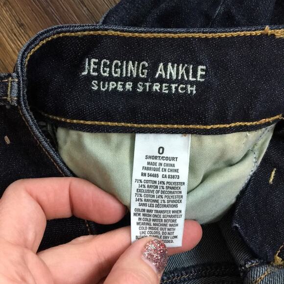 American Eagle Jegging Ankle Dark Wash Jeans 0 - Picture 3 of 4